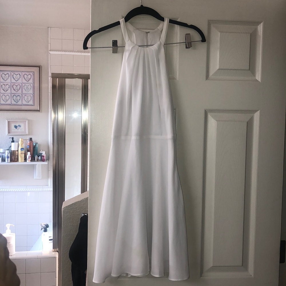 White halter dress